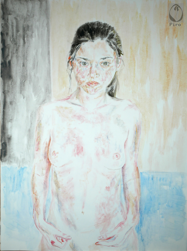 oil on paper - olio su carta di Piro